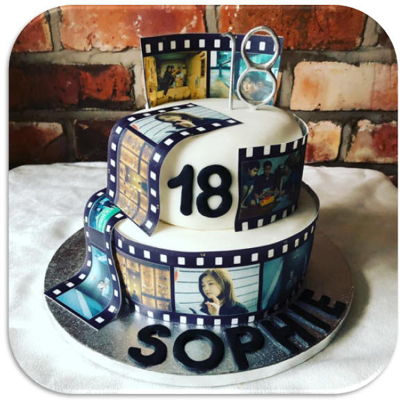 100Th Birthday Film Reel Cake - CakeCentral.com